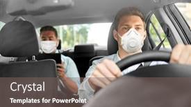  Presentation with safety driving - Presentation theme enhanced with health-care-safety-and-pandemic background and a gray colored foreground