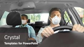  Presentation with safety driving - Cool new PPT theme with health-care-safety-and-pandemic backdrop and a dark gray colored foreground