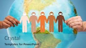  Presentation with social - Colorful PPT layouts enhanced with health-care-social-and-pandemic backdrop and a light blue colored foreground