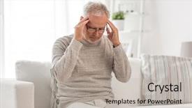  Presentation with home health care - Cool new presentation theme with health care stress old age backdrop and a light gray colored foreground