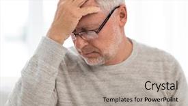  Presentation with old age - Colorful PPT layouts enhanced with health care stress old age backdrop and a light gray colored foreground