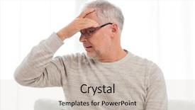  Presentation with home health care - Presentation having health care stress old age background and a soft green colored foreground