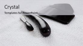  Presentation with acupuncture - Audience pleasing slides consisting of health care tcm - selection of gua sha bone backdrop and a light gray colored foreground