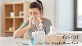  Presentation with wipe - Colorful PPT theme enhanced with health-care-virus-and-people backdrop and a soft green colored foreground