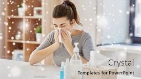  Presentation with wipe - Cool new slides with health-care-virus-and-people backdrop and a soft green colored foreground