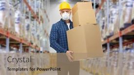  Presentation with health-care - Slides enhanced with health-care-work-and-pandemic background and a coral colored foreground