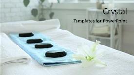  Presentation with relaxation - Amazing PPT theme having health centre - place for relaxation in modern backdrop and a light gray colored foreground