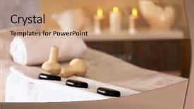  Presentation with health wellness - PPT layouts with health centre - place for relaxation in modern background and a coral colored foreground