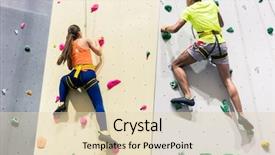  Presentation with challenge - Audience pleasing presentation design consisting of health challenge - rear view of a sporty backdrop and a lemonade colored foreground