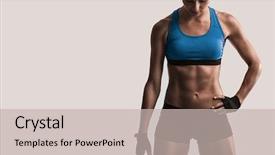  Presentation with sporty - Theme featuring health challenge - studio portrait of a sporty background and a soft green colored foreground