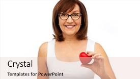  Presentation with heart health - Slide deck enhanced with health charity and valentine's background and a  colored foreground