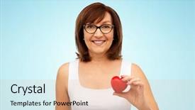  Presentation with heart health - Slide deck having health charity and valentine's background and a lemonade colored foreground