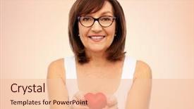  Presentation with heart health - Slide deck featuring health charity and valentine's background and a lemonade colored foreground