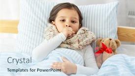  Presentation with health - Presentation design enhanced with health-children-and-people-concept background and a sky blue colored foreground