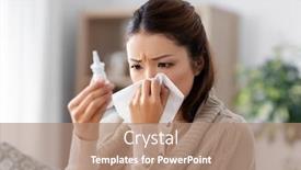  Presentation with nasal - Audience pleasing presentation design consisting of health-cold-and-people-concept backdrop and a coral colored foreground