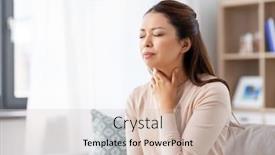  Presentation with sore throat - Amazing slide set having health-cold-and-people-concept backdrop and a soft green colored foreground