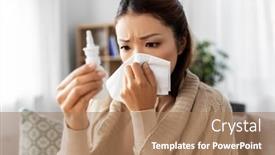  Presentation with nasal - Audience pleasing slide deck consisting of health-cold-and-people-concept backdrop and a coral colored foreground