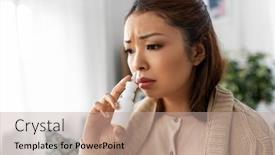  Presentation with nasal - Amazing theme having health-cold-and-people-concept backdrop and a coral colored foreground