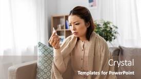  Presentation with nasal medicine - Colorful slide deck enhanced with health-cold-and-people-concept backdrop and a violet colored foreground