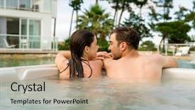  Presentation with couple nature luxury - Beautiful theme featuring health complciations - young couple in a luxury backdrop and a coral colored foreground