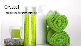  Presentation with spa - Presentation theme having health composition spa background and a white colored foreground