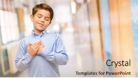  Presentation with school health - PPT theme having health concept at school corridor background and a lemonade colored foreground