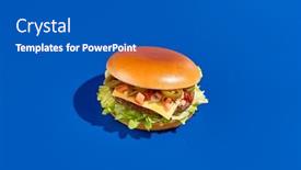  Presentation with conscious - Slides featuring health-conscious-alternative-meat-burger background and a teal colored foreground