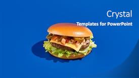  Presentation with conscious - Slide deck having health-conscious-alternative-meat-burger background and a teal colored foreground