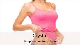  Presentation with health diet - Presentation consisting of health diet and beauty concept - happy woman taking off blank pink tank top or showing abs background and a lemonade colored foreground