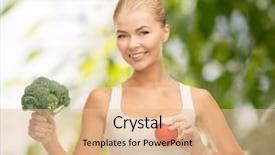  Presentation with health diet - Presentation consisting of health diet and food concept background and a lemonade colored foreground