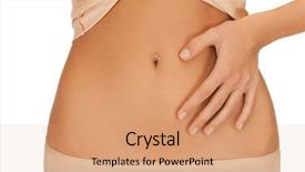  Presentation with weigh loss - Presentation design featuring navel - health digestion and weigh loss background and a coral colored foreground