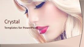  Presentation with skin health - Slide deck featuring health fair - beauty girl with blonde hair background and a lemonade colored foreground