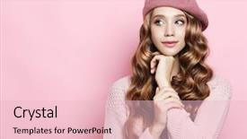  Presentation with pink beauty - Presentation having health fair - lifestyle beauty and people concept background and a lemonade colored foreground