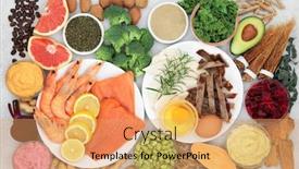  Presentation with chinese food - Slide set consisting of health-food-and-chinese-herbs background and a yellow colored foreground