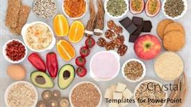  Presentation with bipolar - Cool new PPT layouts with health-food-and-herbal-medicine backdrop and a coral colored foreground