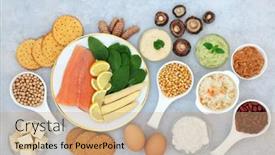  Presentation with bipolar - Cool new slides with health-food-collection-to-combat backdrop and a coral colored foreground