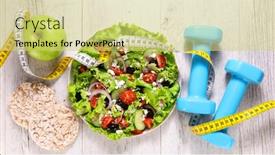  Presentation with health diet - Presentation theme consisting of health-food-diet-food-concept background and a yellow colored foreground