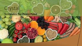  Presentation with cardiovascular - Beautiful presentation featuring health-food-for-a-healthy backdrop and a yellow colored foreground