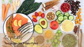  Presentation with copd - Beautiful PPT theme featuring health-food-for-asthma-respiratory backdrop and a coral colored foreground