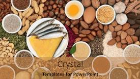  Presentation with heart health - Theme having health-food-high-in-lipds background and a gold colored foreground