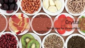  Presentation with food white - Theme consisting of health food ingredients in white background and a red colored foreground