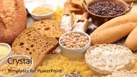  Presentation with free food - Colorful theme enhanced with health food selection backdrop and a yellow colored foreground