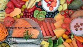  Presentation with dietary fiber - Beautiful slide deck featuring gastric - health food to ease irritable backdrop and a red colored foreground