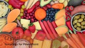  Presentation with food minerals - Presentation theme having health-food-to-ease-irritable background and a red colored foreground