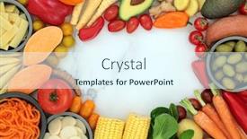  Presentation with food minerals - Amazing presentation design having health-food-to-ease-irritable backdrop and a cool aqua colored foreground