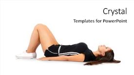  Presentation with fitness - Beautiful PPT theme featuring health foot - isolated brown hair fitness woman backdrop and a white colored foreground