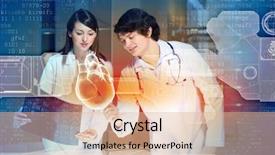  Presentation with cardiologist - Cool new slides with health future - image of two doctors cardiologist backdrop and a lemonade colored foreground