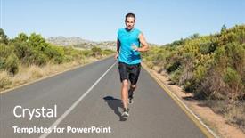  Presentation with highway - Presentation theme having concert goers applauding inside a music venue - selective focus background and a navy blue colored foreground.