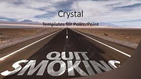  Presentation with quit - Slide deck featuring health highway - quit smoking written on desert background and a light gray colored foreground