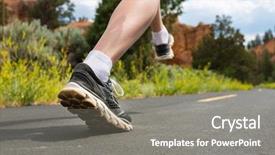  Presentation with runner - Theme consisting of health highway - runner background and a  colored foreground